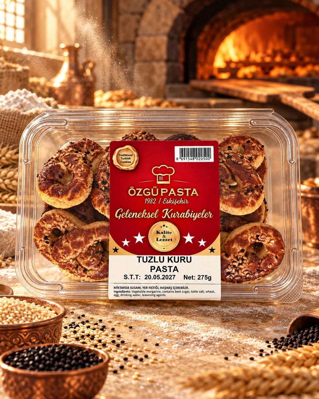 Savoury Tea Biscuits package by Özgü Pasta