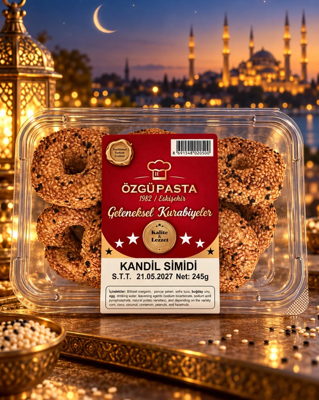 Özgü Pasta kandil simit cookie box